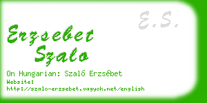 erzsebet szalo business card