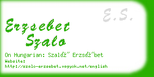 erzsebet szalo business card